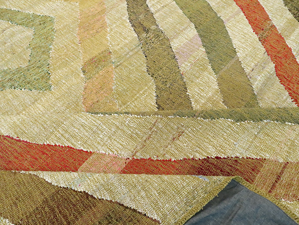 Large Contemporary Turkish Flat-Weave Kilim, No.30098 - Staging