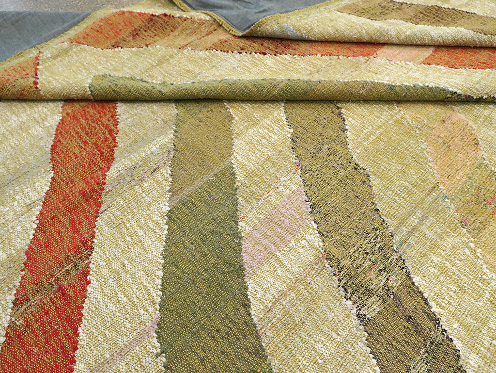 Large Contemporary Turkish Flat-Weave Kilim, No.30098 - Staging