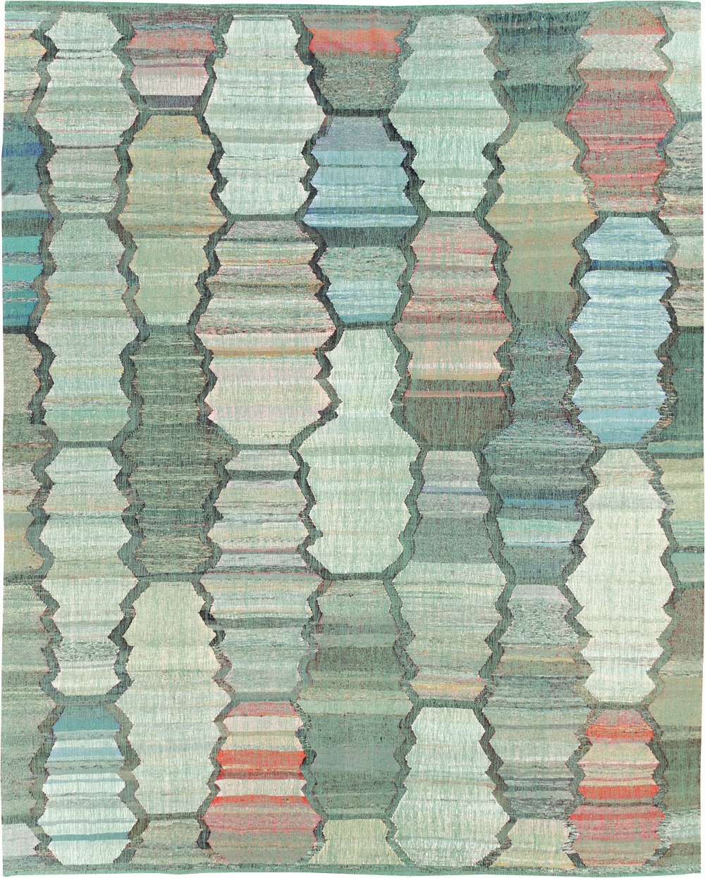 Contemporary Turkish Flatweave, No.30100 - Staging