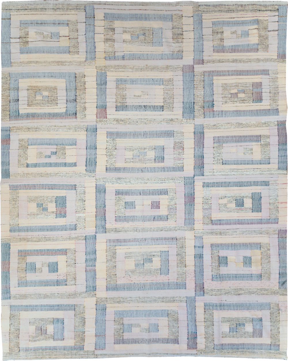 Contemporary Turkish Flatweave Kilim Large Room Size Carpet, No.30102 - Staging