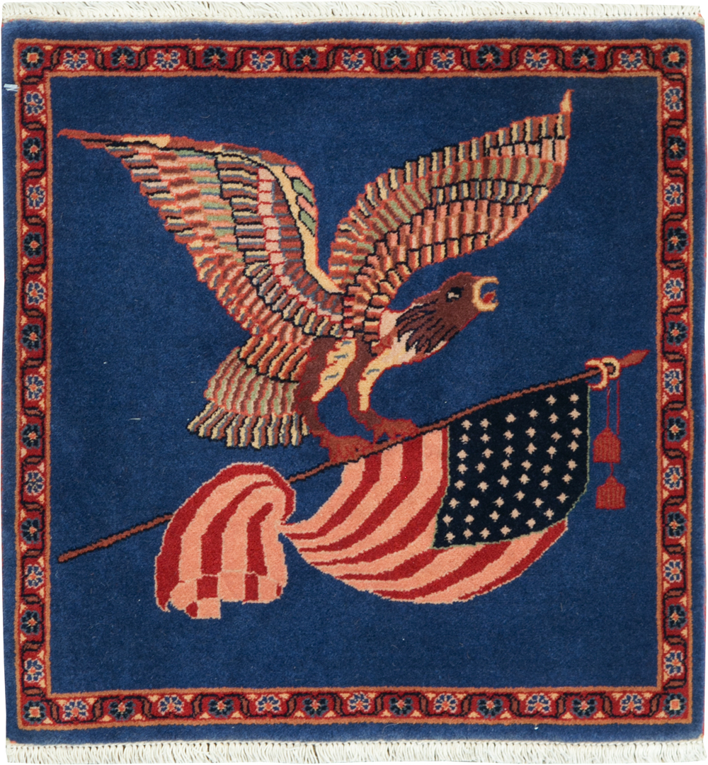 Modern Persian Kashan Pictorial Rug (Pair: 2 of 2), No.30103 - Staging