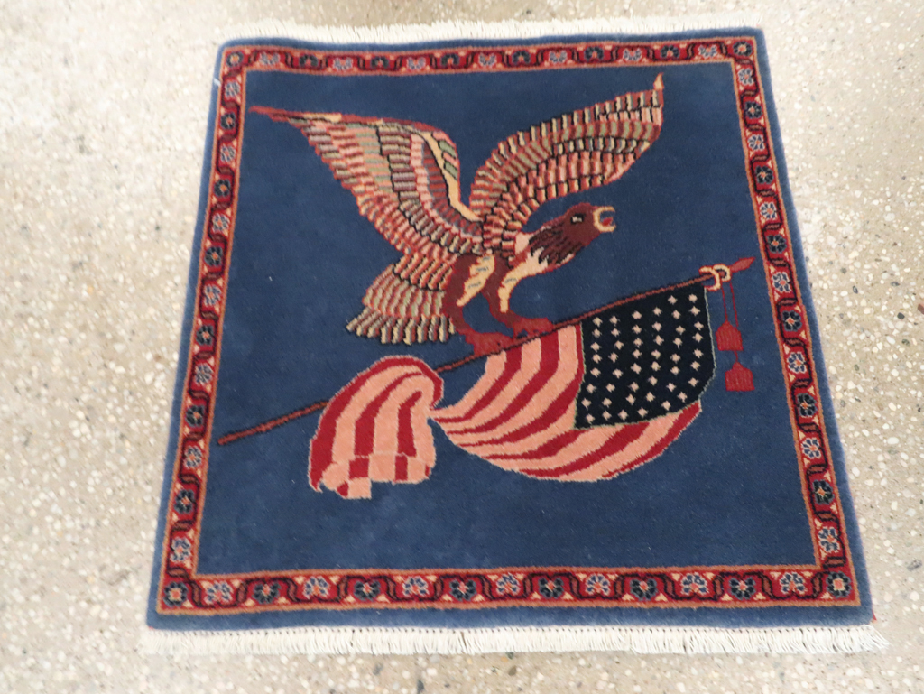 Modern Persian Kashan Pictorial Rug (Pair: 2 of 2), No.30103 - Staging