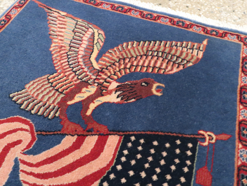 Modern Persian Kashan Pictorial Rug (Pair: 2 of 2), No.30103 - Staging