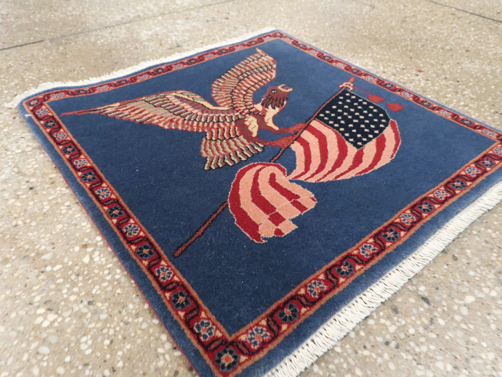 Modern Persian Kashan Pictorial Rug (Pair: 2 of 2), No.30103 - Staging