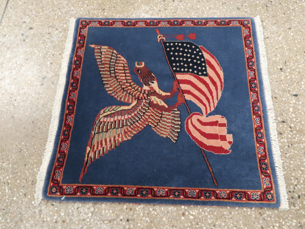 Modern Persian Kashan Pictorial Rug (Pair: 2 of 2), No.30103 - Staging