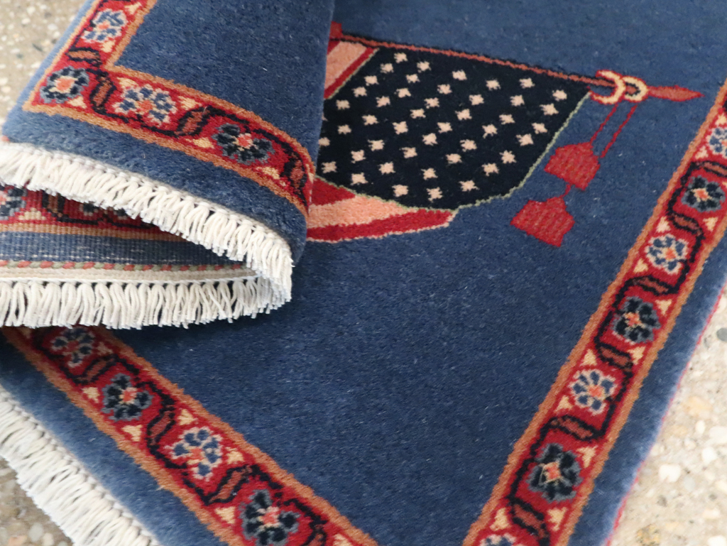 Modern Persian Kashan Pictorial Rug (Pair: 2 of 2), No.30103 - Staging