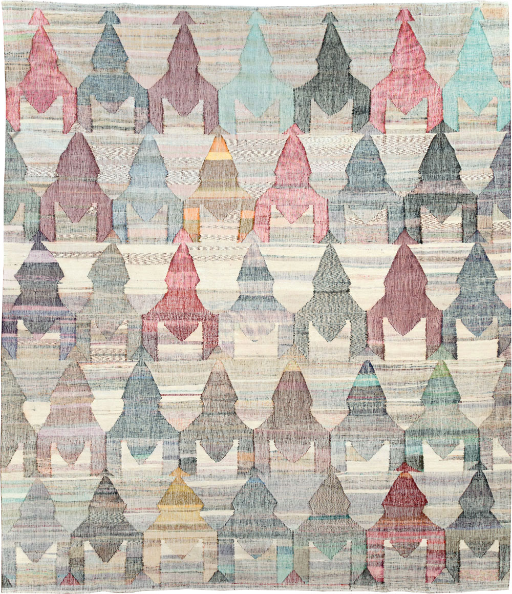 Modern Turkish Flatweave, No.30114 - Staging