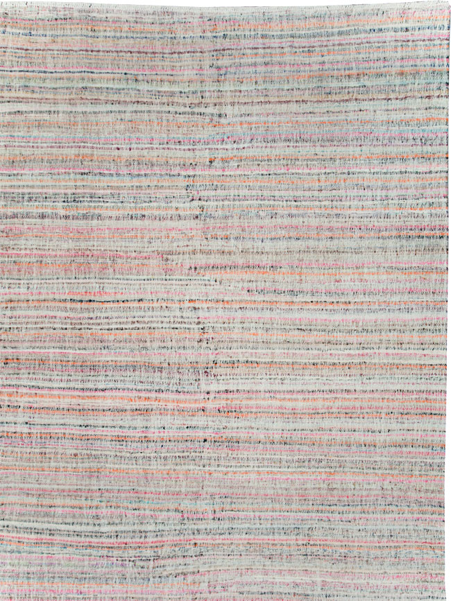 Contemporary Handmade Turkish Flatweave, No.30116 - Staging