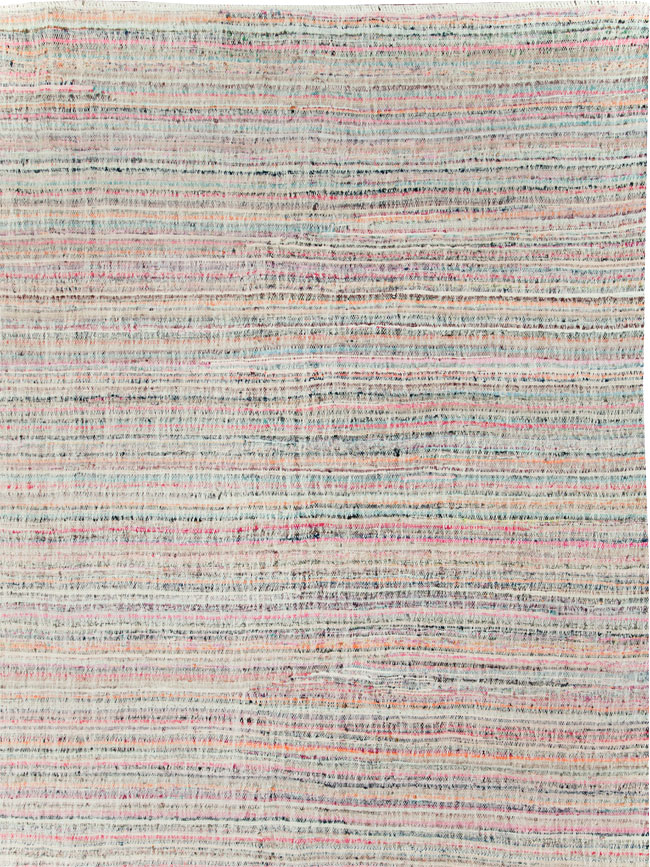 Contemporary Handmade Turkish Flatweave, No.30116 - Staging