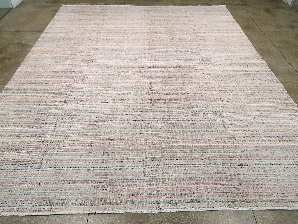 Contemporary Handmade Turkish Flatweave, No.30116 - Staging