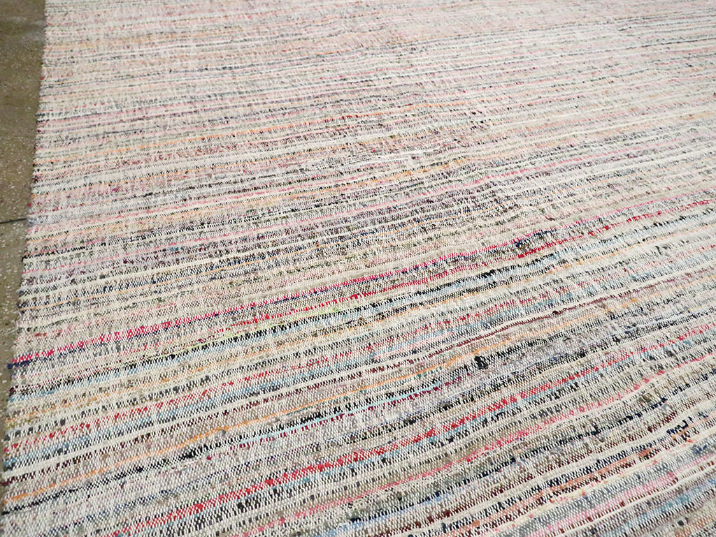 Contemporary Handmade Turkish Flatweave, No.30116 - Staging