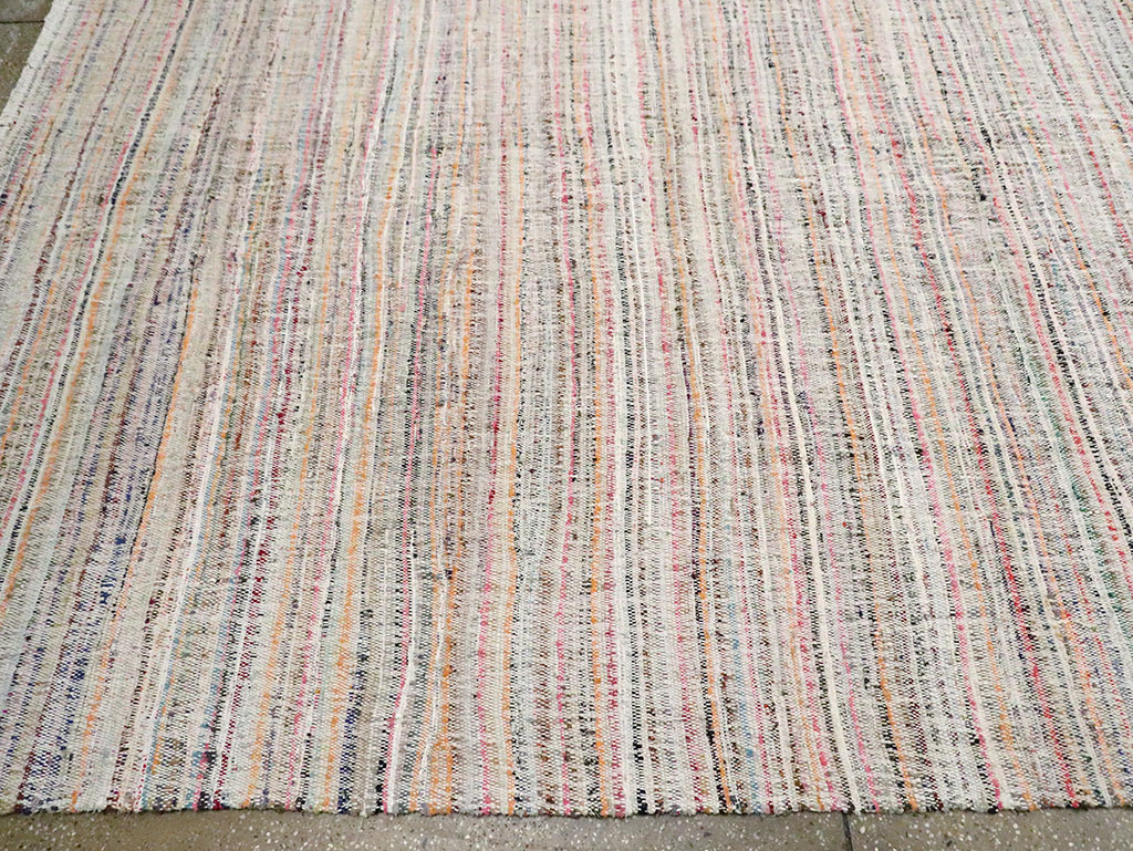 Contemporary Handmade Turkish Flatweave, No.30116 - Staging