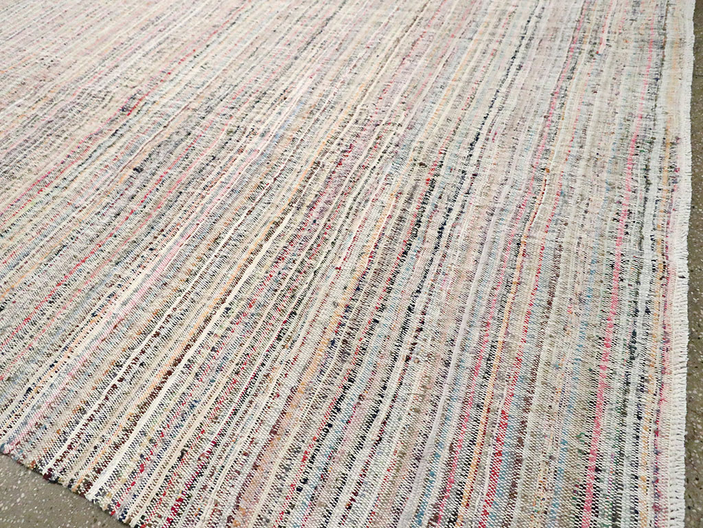 Contemporary Handmade Turkish Flatweave, No.30116 - Staging