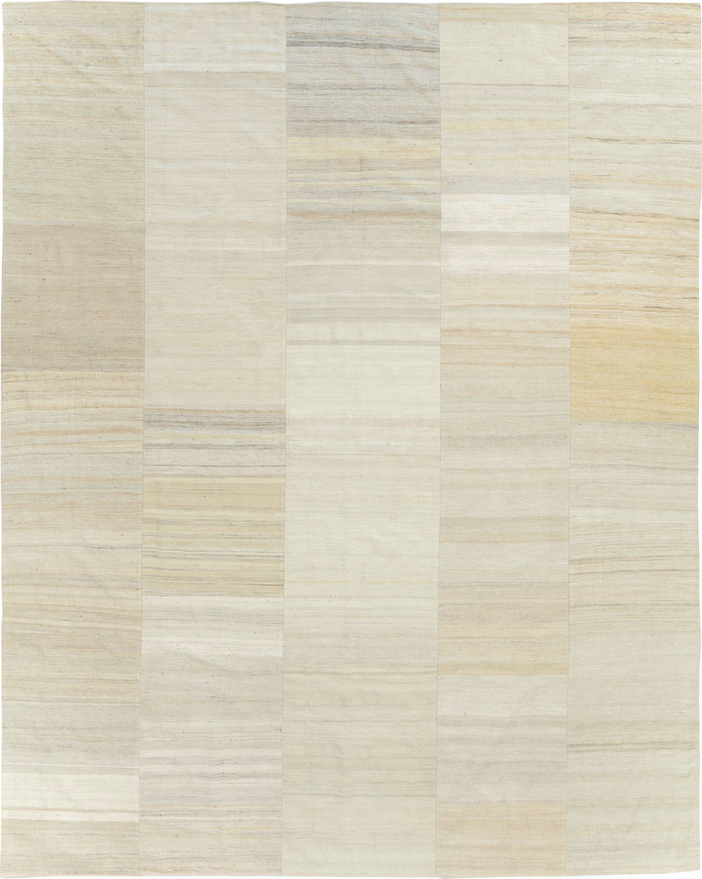 Vintage Turkish Flatweave Kilim Room Size Carpet, No.30123 - Staging