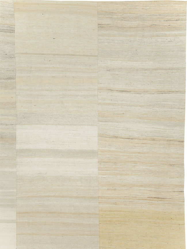 Vintage Turkish Flatweave Kilim Room Size Carpet, No.30123 - Staging