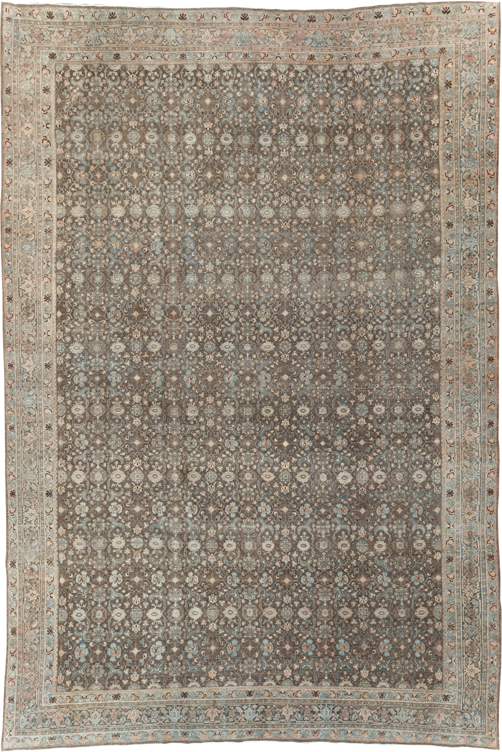 Antique Persian Bidjar Large Room Size Carpet, No.30133 - Staging