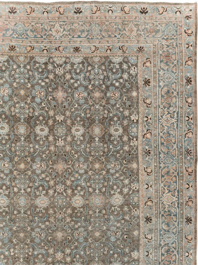 Antique Persian Bidjar Large Room Size Carpet, No.30133 - Staging