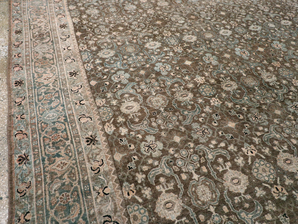 Antique Persian Bidjar Large Room Size Carpet, No.30133 - Staging
