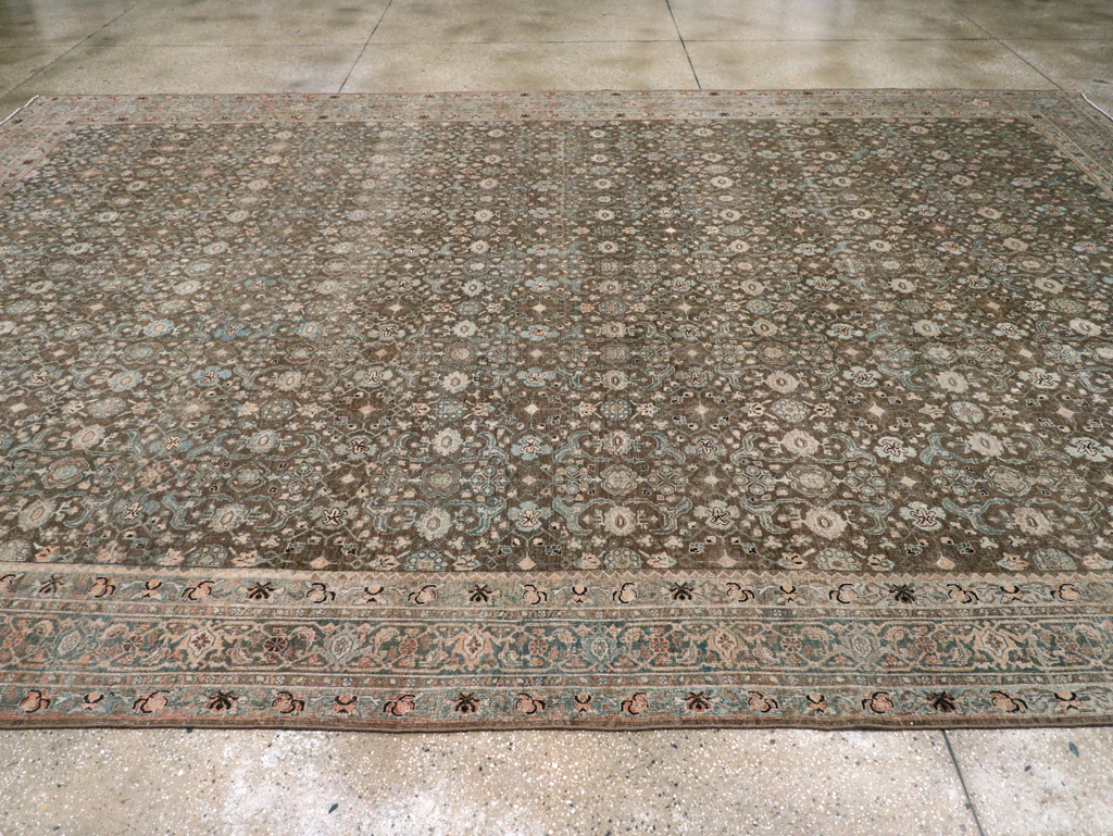 Antique Persian Bidjar Large Room Size Carpet, No.30133 - Staging