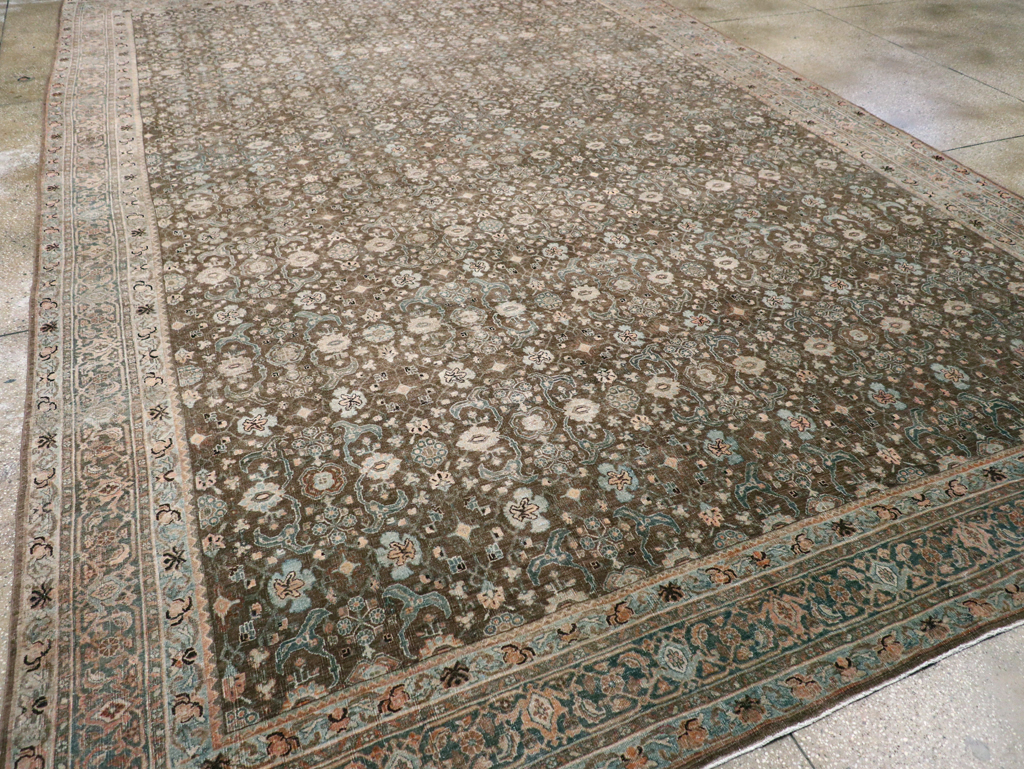 Antique Persian Bidjar Large Room Size Carpet, No.30133 - Staging