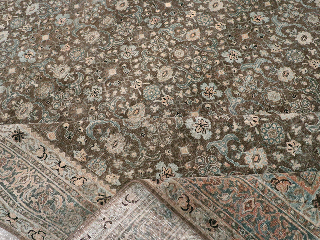 Antique Persian Bidjar Large Room Size Carpet, No.30133 - Staging