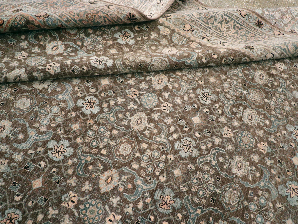 Antique Persian Bidjar Large Room Size Carpet, No.30133 - Staging