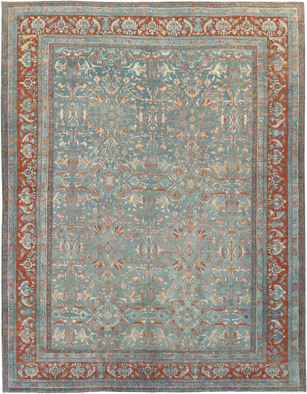 Antique Persian Bibikabad Room Size Carpet, No.30135 - Staging