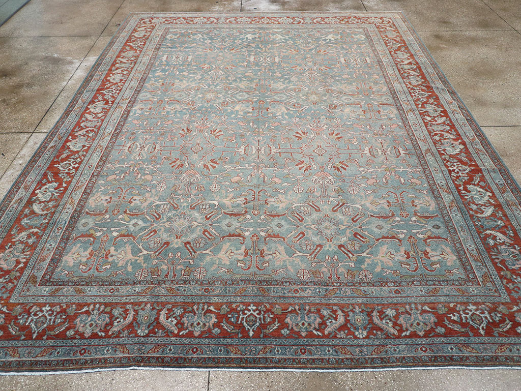 Antique Persian Bibikabad Room Size Carpet, No.30135 - Staging