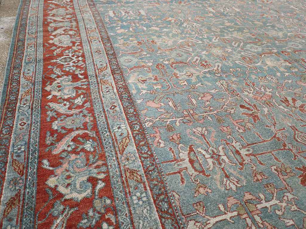 Antique Persian Bibikabad Room Size Carpet, No.30135 - Staging