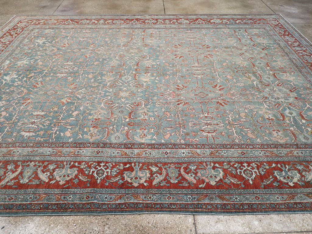 Antique Persian Bibikabad Room Size Carpet, No.30135 - Staging