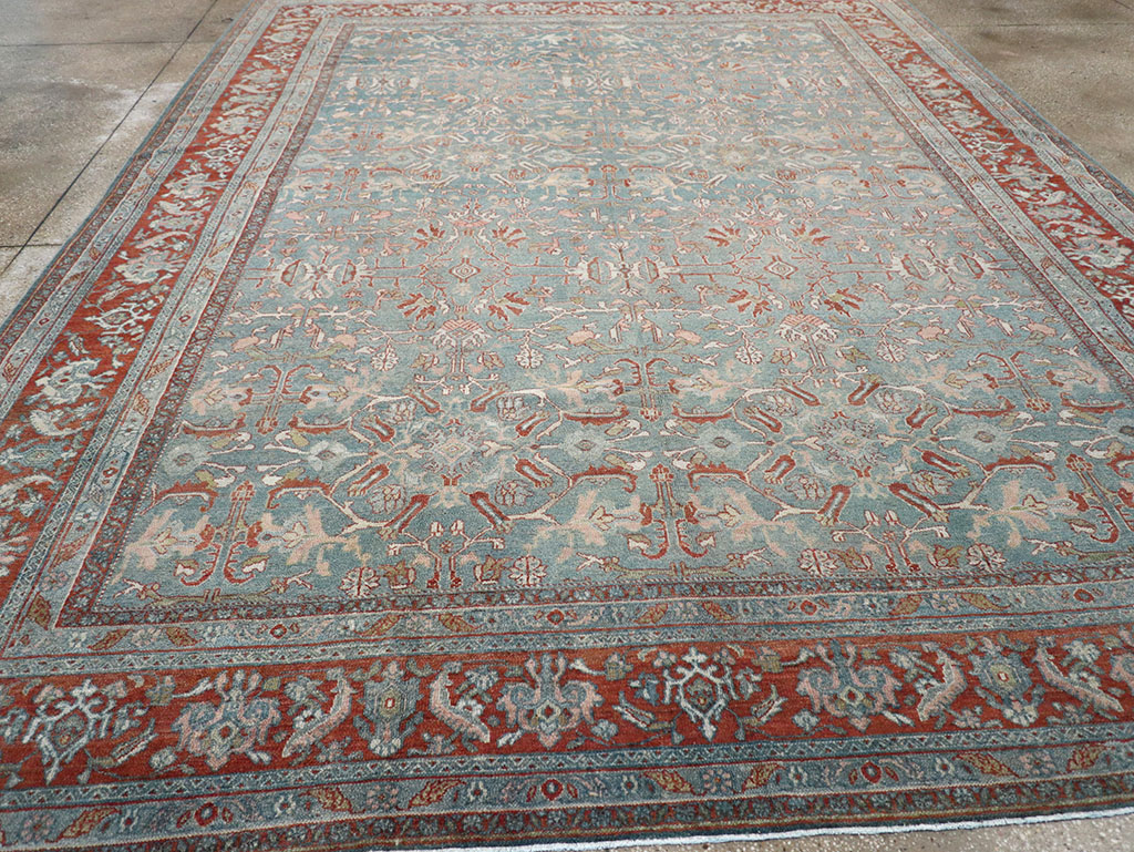 Antique Persian Bibikabad Room Size Carpet, No.30135 - Staging