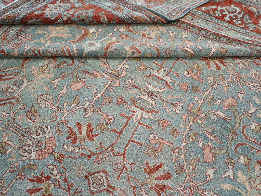 Antique Persian Bibikabad Room Size Carpet, No.30135 - Staging