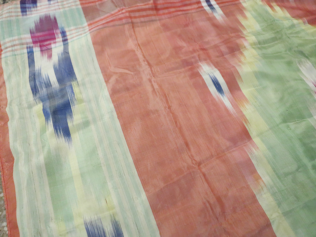 Vintage Central Asian Square Ikat Textile, No.30136 - Staging