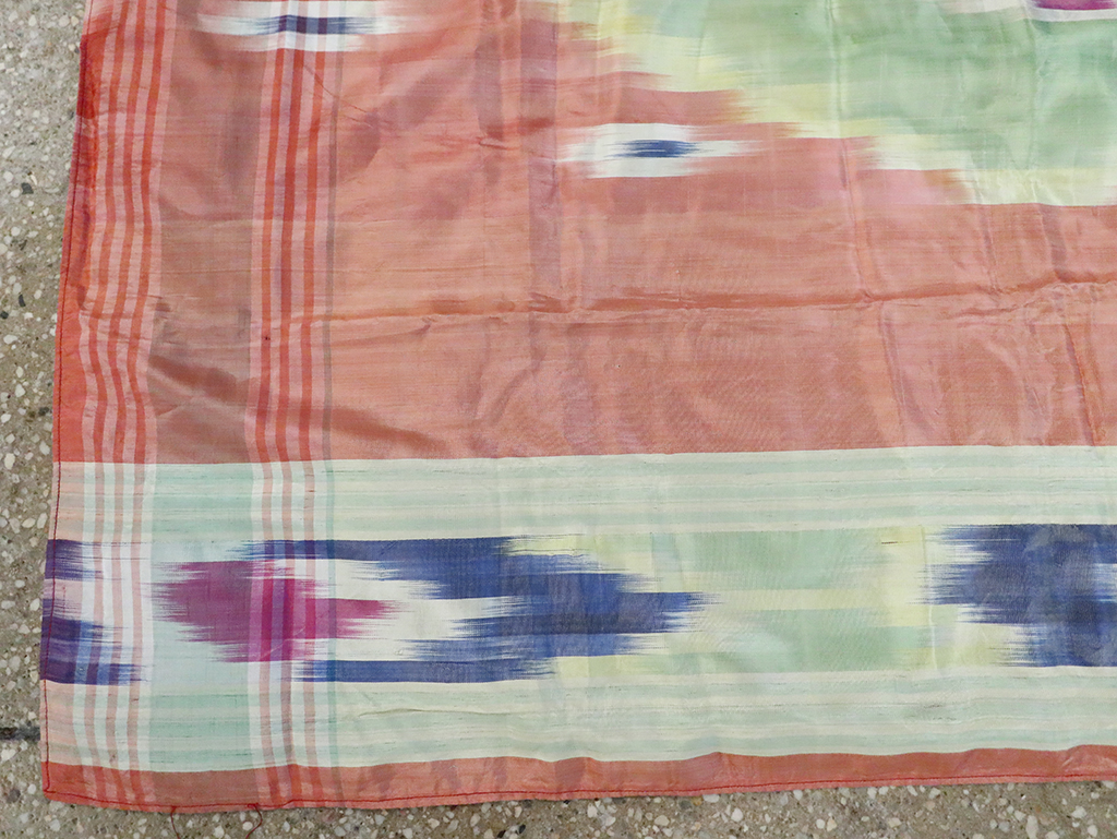 Vintage Central Asian Square Ikat Textile, No.30136 - Staging