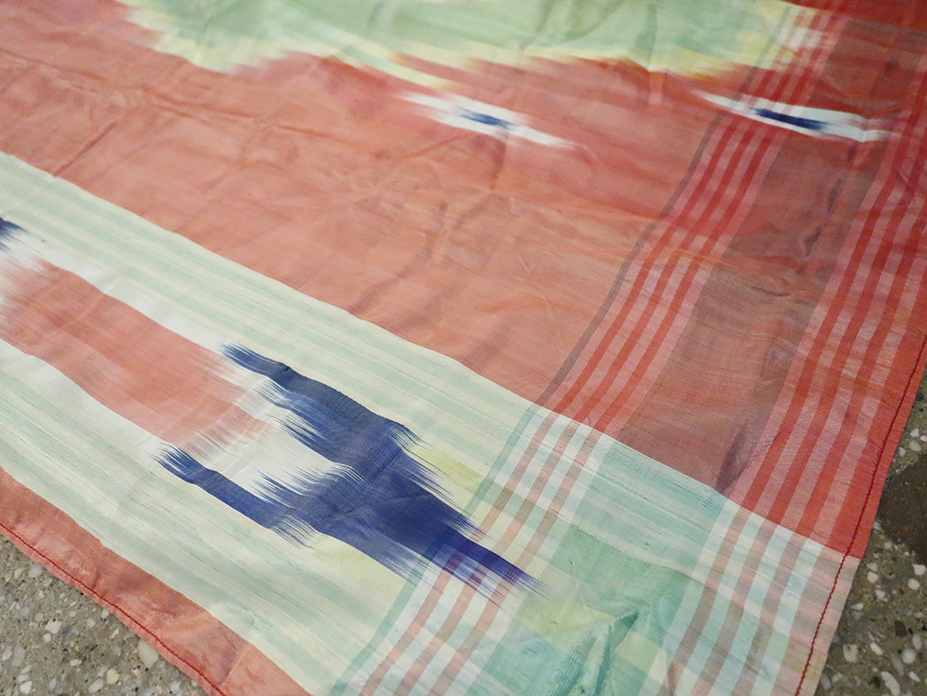 Vintage Central Asian Square Ikat Textile, No.30136 - Staging