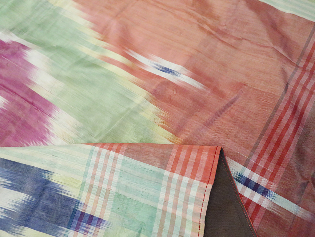 Vintage Central Asian Square Ikat Textile, No.30136 - Staging