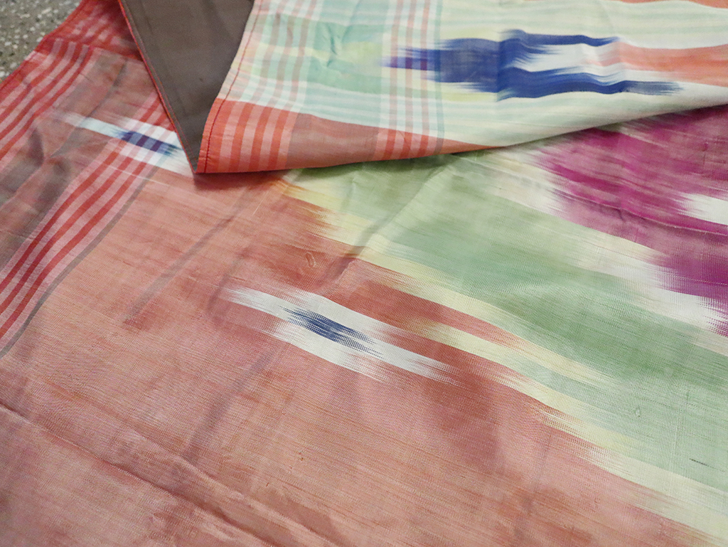 Vintage Central Asian Square Ikat Textile, No.30136 - Staging