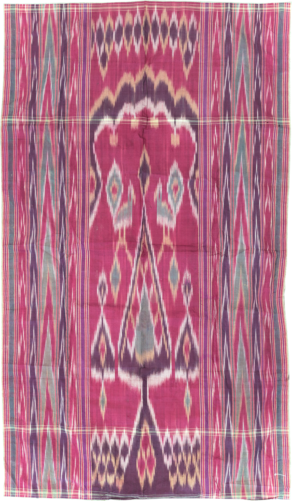 Vintage Persian Yazd Silk Textile, No.30140 - Staging