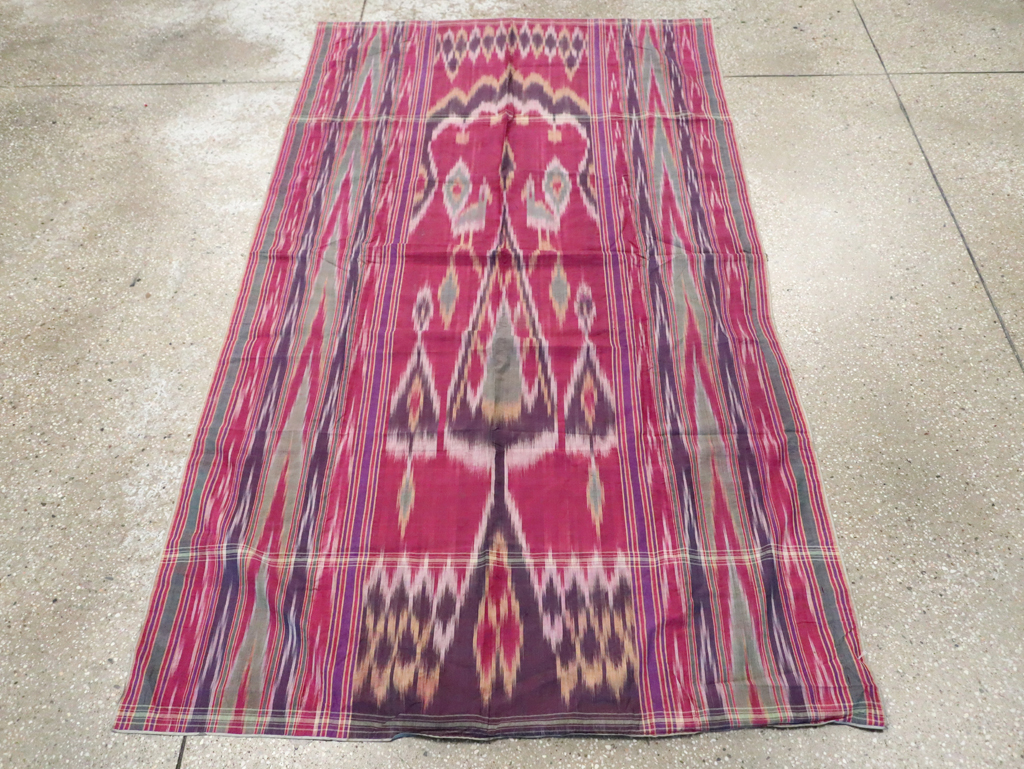 Vintage Persian Yazd Silk Textile, No.30140 - Staging