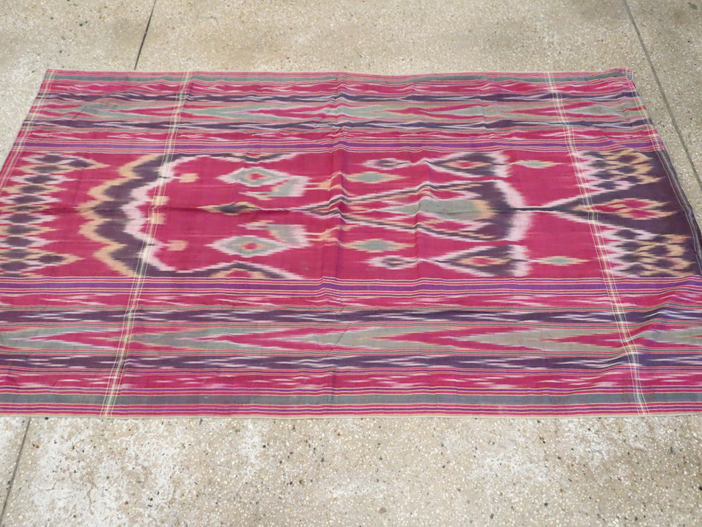 Vintage Persian Yazd Silk Textile, No.30140 - Staging