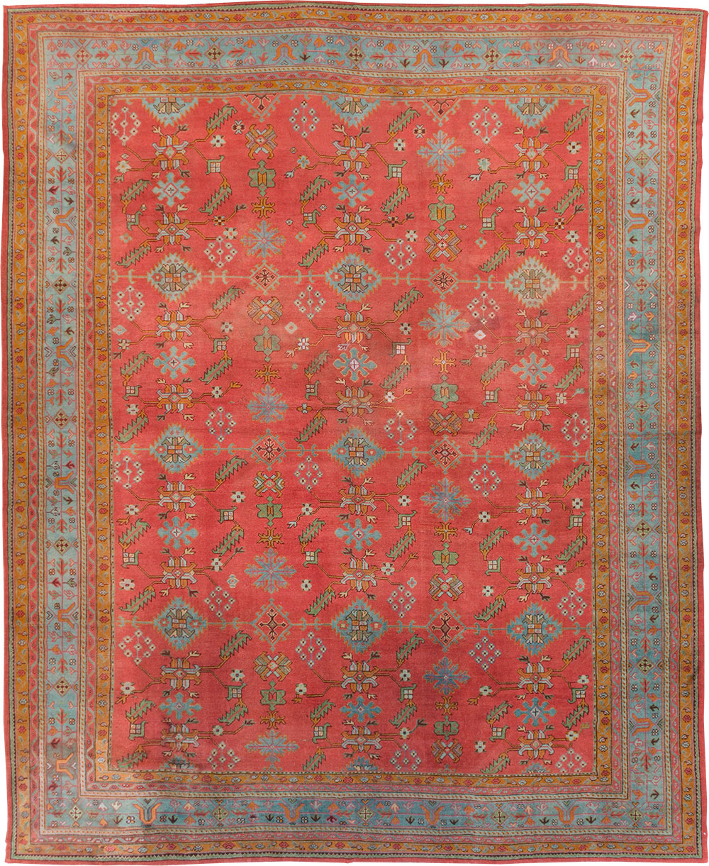 Antique Turkish Oushak Carpet, No.30142 - Staging
