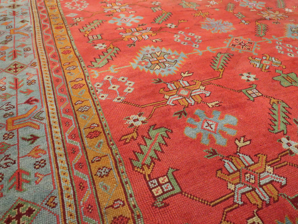Antique Turkish Oushak Carpet, No.30142 - Staging