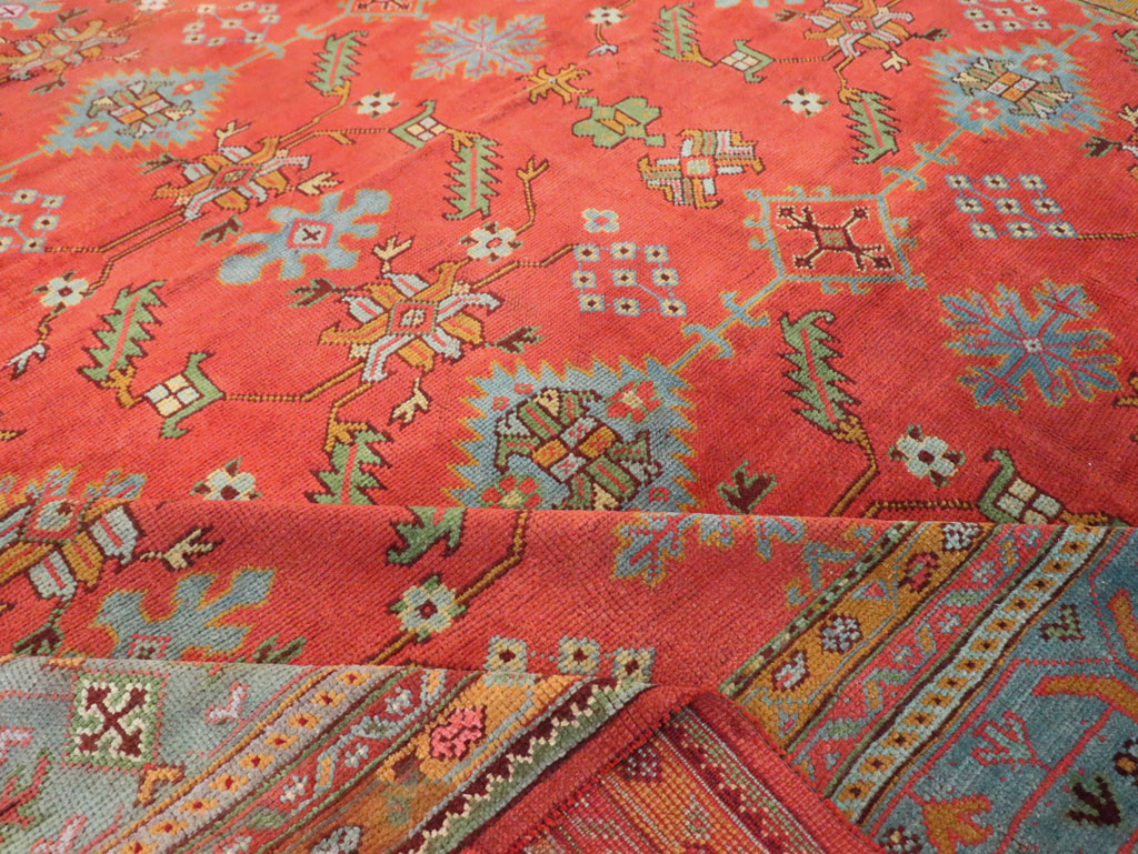 Antique Turkish Oushak Carpet, No.30142 - Staging