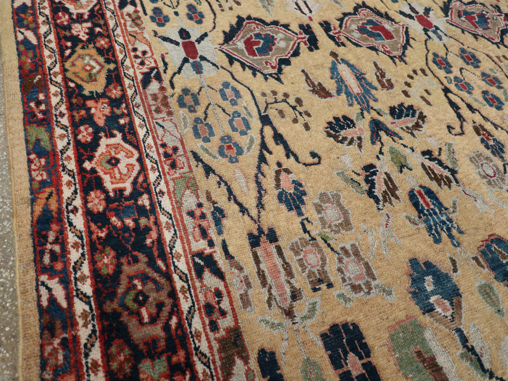 Antique Persian Mahal Room Size Carpet, No.30147 - Staging