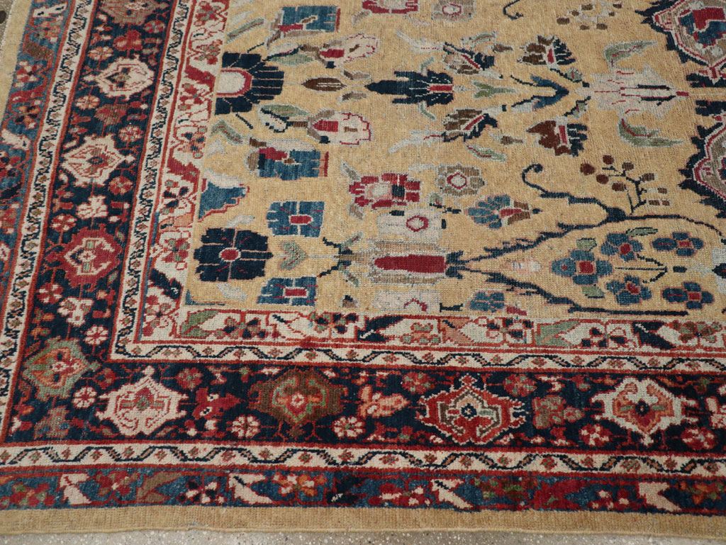 Antique Persian Mahal Room Size Carpet, No.30147 - Staging