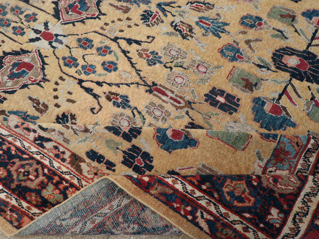 Antique Persian Mahal Room Size Carpet, No.30147 - Staging