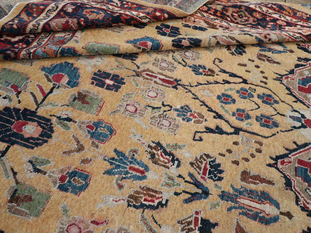 Antique Persian Mahal Room Size Carpet, No.30147 - Staging