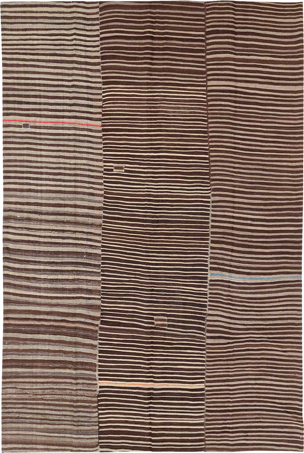 Vintage Persian Flatweave Kilim Accent Rug, No.30150 - Staging