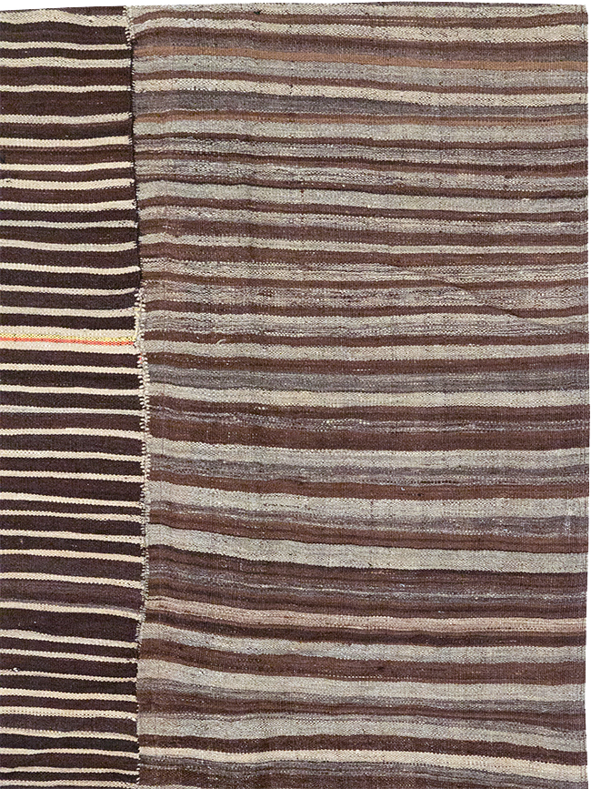 Vintage Persian Flatweave Kilim Accent Rug, No.30150 - Staging