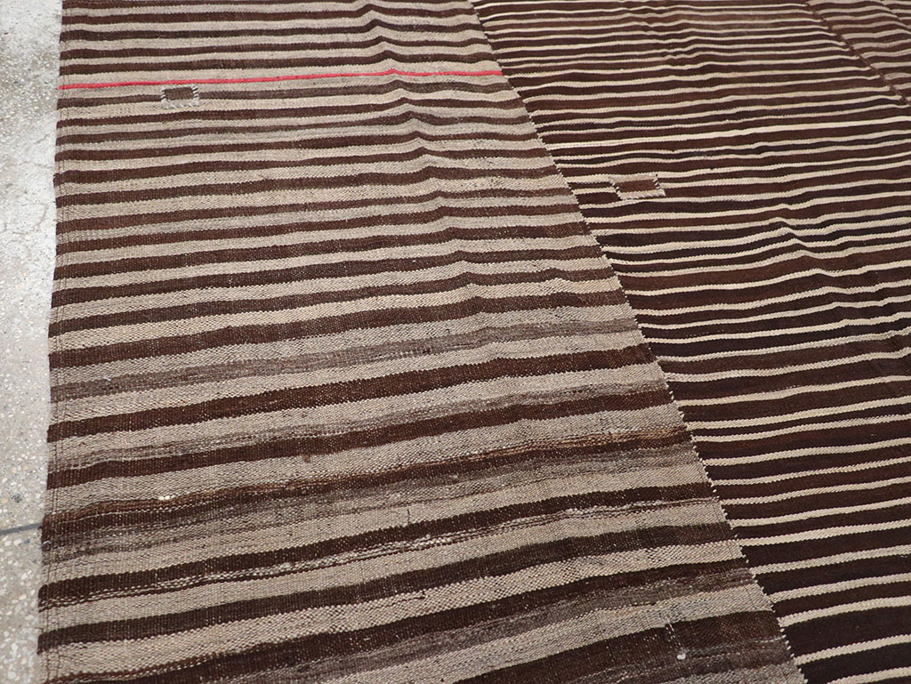 Vintage Persian Flatweave Kilim Accent Rug, No.30150 - Staging